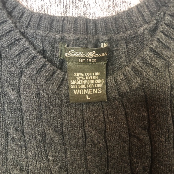 Eddie Bauer Dark Gray Sweater - Picture 6 of 6